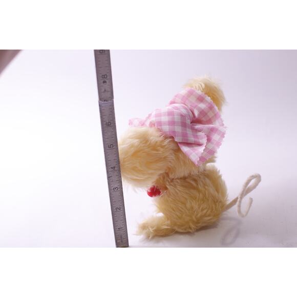 Cute Mouse, Small Plush, Christmas, Decor, Vintage, Soft Toy, ~ 250809-WH 439 - Picture 3 of 3